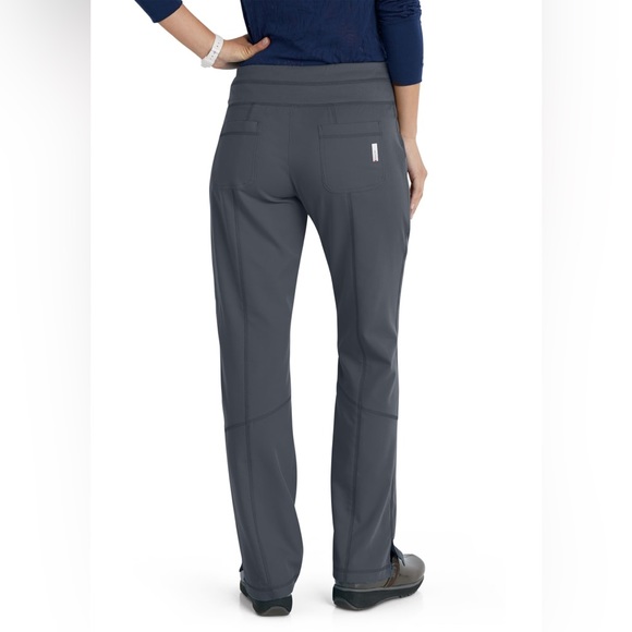 NEW Greys Anatomy 4 Pocket Yoga Knit Waist Scrub Pants in Steel Sz XL - Picture 8 of 10